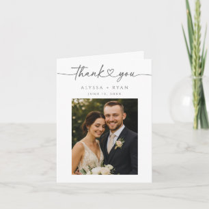 Romantische Wildblume Boho Garden Hochzeit Dankeskarte