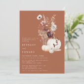 Romantische Wildblume-Engagement-Partei Einladung (Stehend Vorderseite)
