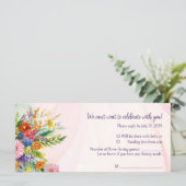 Romantische Wildblume Frühjahrskarten für Hochzeit (Stehend Vorderseite)