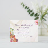 Romantische Wildblume Frühjahrskarten für Hochzeit RSVP Karte (Stehend Vorderseite)