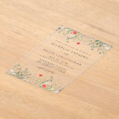 Romantische Wildblume Hochzeit Acryleinladungen (Ablage )