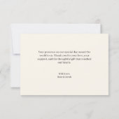 Romantische Wildblume Hochzeit Flat Danke Karte (Rückseite)