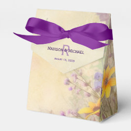 Romantische Wildblume Hochzeit Geschenkschachtel