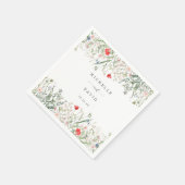 Romantische Wildblume Hochzeit Serviette (Ecke)