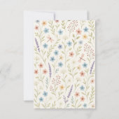 Romantische Wildblume Hochzeit speichern das Datum Save The Date (Rückseite)