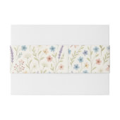 Romantische Wildblume Hochzeitsfeier Einladungsbanderole (Rückseitenbeispiel)