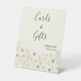 Romantische Wildblume Hochzeitskarten & Geschenke Sockelschild