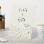 Romantische Wildblume Hochzeitskarten & Geschenke  Sockelschild (In SItu)