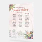 Romantische Wildblume Hochzeitstabelle Acrylschild (Winkel)