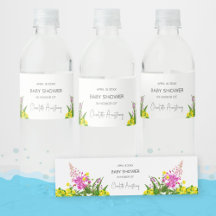 Romantische Wildblume Script Babydusche