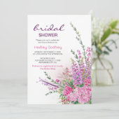 Romantische Wildblume Sommer Einladung (Stehend Vorderseite)