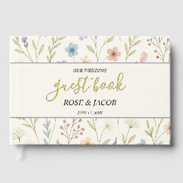 Romantische Wildblume Wedding Guest Book Gästebuch