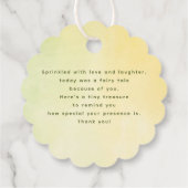 Romantische Wildblumen Berge Hochzeit Danke Geschenkanhänger (Rückseite)