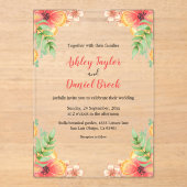 Romantische Wildblumen Boho Sommerblumenhochzeit Acryleinladungen (Vorderseite)