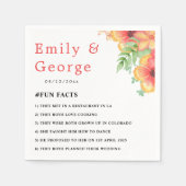 Romantische Wildblumen Botanische Boho Blumenhochz Serviette (Vorderseite)