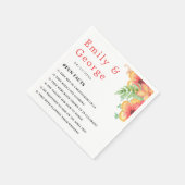 Romantische Wildblumen Botanische Boho Blumenhochz Serviette (Ecke)