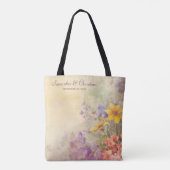 Romantische Wildblumen Dreamy Wedding Tasche (Rückseite)
