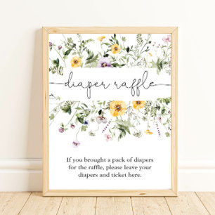 Romantische Wildblumen Frühjahr Windelpreisverlosu Poster