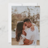 Romantische Wildblumen Hochzeit mit Gold und Blush Einladung (Rückseite)