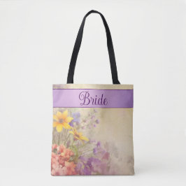 Romantische Wildblumen Hochzeit Tasche