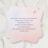 Romantische Wildblumen Pastel Wedel Vielen Dank Geschenkanhänger (Rückseite)