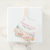 Romantische Wildblumen Pastel Wedel Vielen Dank Geschenkanhänger (Beispiel)
