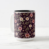 Romantische Wildblumen Plum Tasse (Vorderseite Links)