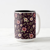 Romantische Wildblumen Plum Tasse (VorderseiteRechts)