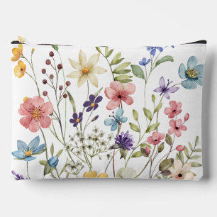 Romantische Wildblumen-Wasserfarbe  Zubehörtasche