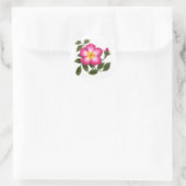 Romantische Wilde Rose Runder Aufkleber (Tasche)
