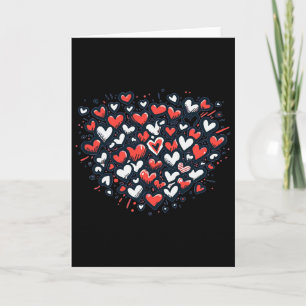 Romantische wilde rote rosa Herzen Valentinstag Li Karte