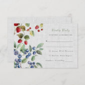 Romantische Wildsommerbeeren mit RSVP-Karte Begleitkarte (Vorne/Hinten)