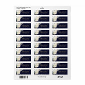 Romantische Winter-Rücksendeadressen-Aufkleber (Vorne)