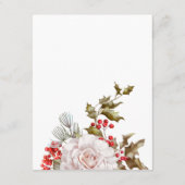 Romantische Winterflora und Evergreens - Details Begleitkarte (Rückseite)