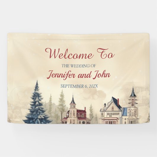 Romantische Winterhochzeit Banner (Horizontal)