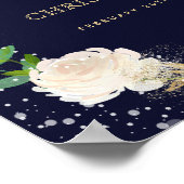 Romantische Winterhochzeit Begrüßungszeichen Poster (Ecke)