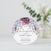 Romantische Winterhochzeit Einladung (Stehend Vorderseite)