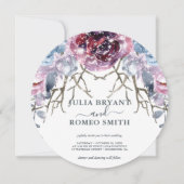 Romantische Winterhochzeit Einladung (Vorderseite)