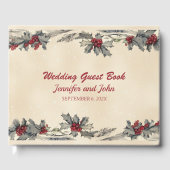 Romantische Winterhochzeit Gästebuch (Vorderseite)