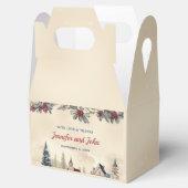 Romantische Winterhochzeit Geschenkschachtel (Geöffnet)