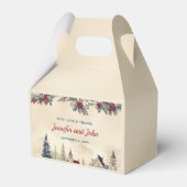 Romantische Winterhochzeit Geschenkschachtel (Vorderseite)