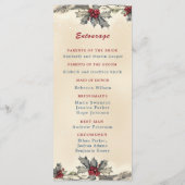 Romantische Winterhochzeit Programm (Rückseite)