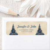 Romantische Winterhochzeit-Rücksendeadresse (Insitu)