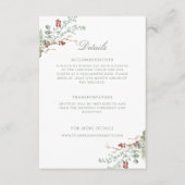 Romantische Winterlandschaft Hochzeiten Details Begleitkarte (Vorderseite)