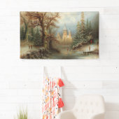 Romantische Winterlandschaft mit Eis-Skatern Banner (Insitu)