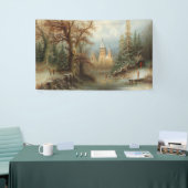 Romantische Winterlandschaft mit Eis-Skatern Banner (Messeveranstaltung)