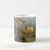 Romantische Winterlandschaft mit Eis-Skatern Kaffeetasse (Mittel)