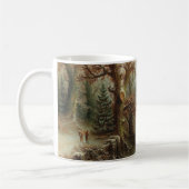 Romantische Winterlandschaft mit Eis-Skatern Kaffeetasse (Links)