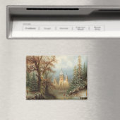 Romantische Winterlandschaft mit Eis-Skatern Magnet (In Situ (Geschirrspüler))