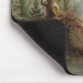 Romantische Winterlandschaft mit Eis-Skatern Mousepad (Ecke)